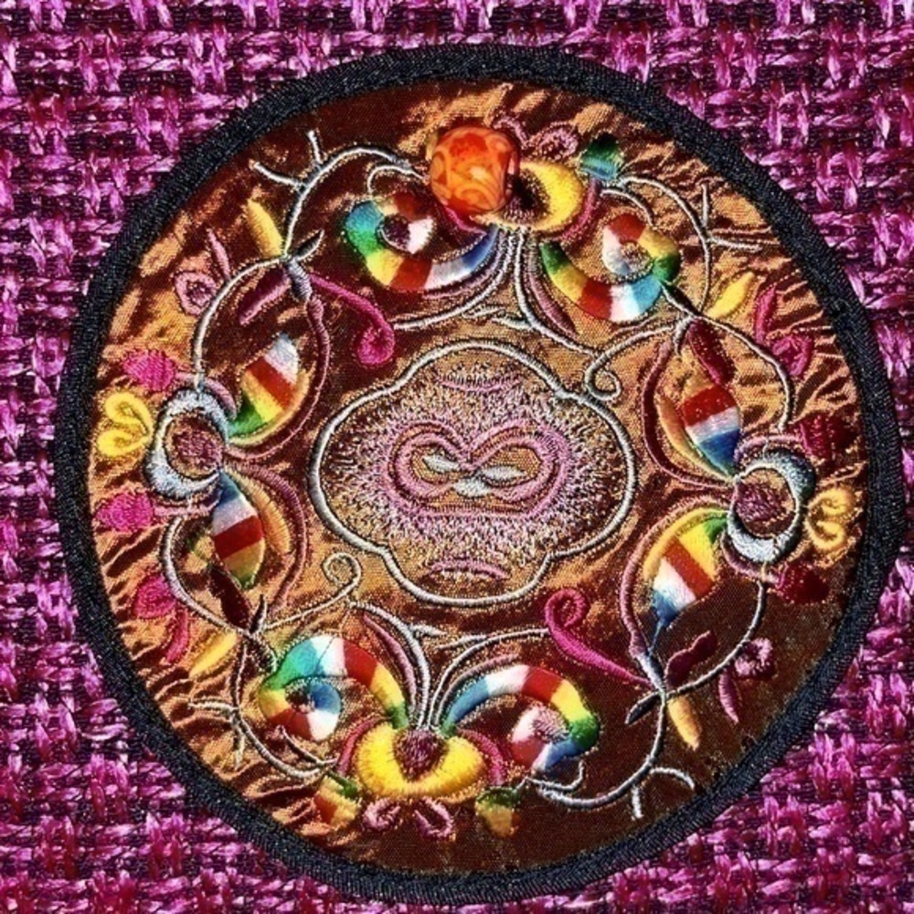 NWOT Chinese handmade knit luck embroidery purse crossbody bag travel passport - Picture 4 of 13